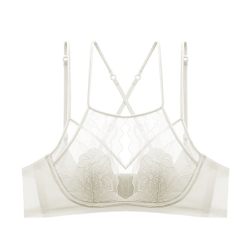 Sexy Sheer Mesh Lace Bra Cat Paw Cup Backless Lingerie Set - Image 5
