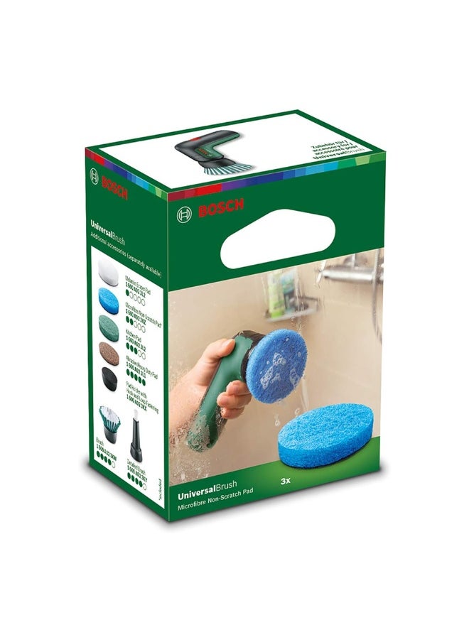 BOSCH Microfibre Non-Scratch Pad for Electric Cleaning Brush UniversalBrush - 3 Pcs/Carton  - Image 3