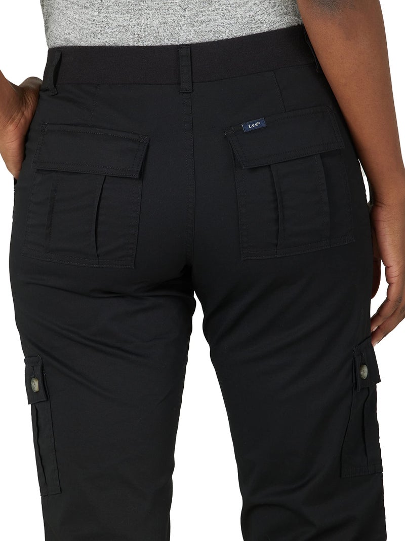 Lee Women's Ultra Lux Comfort with Flex-To-Go Cargo Capri Pant Black '8 - Image 2