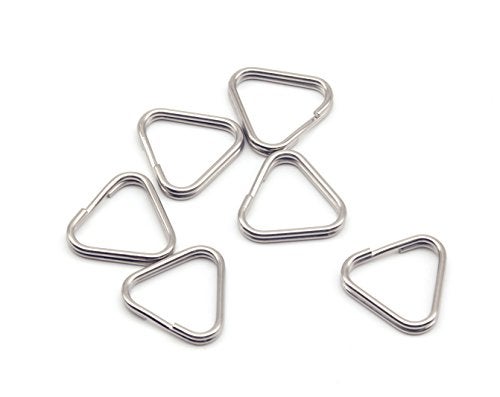 HITHUT 6pcs Camera Eyelet Ring Split Ring Lug Ring Triangle Strap Ring Hook for DSLR RF Mirrorless Camera (Stainless Steel) - Image 2