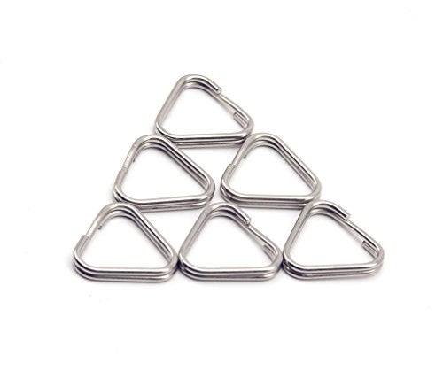 HITHUT 6pcs Camera Eyelet Ring Split Ring Lug Ring Triangle Strap Ring Hook for DSLR RF Mirrorless Camera (Stainless Steel) - Image 1