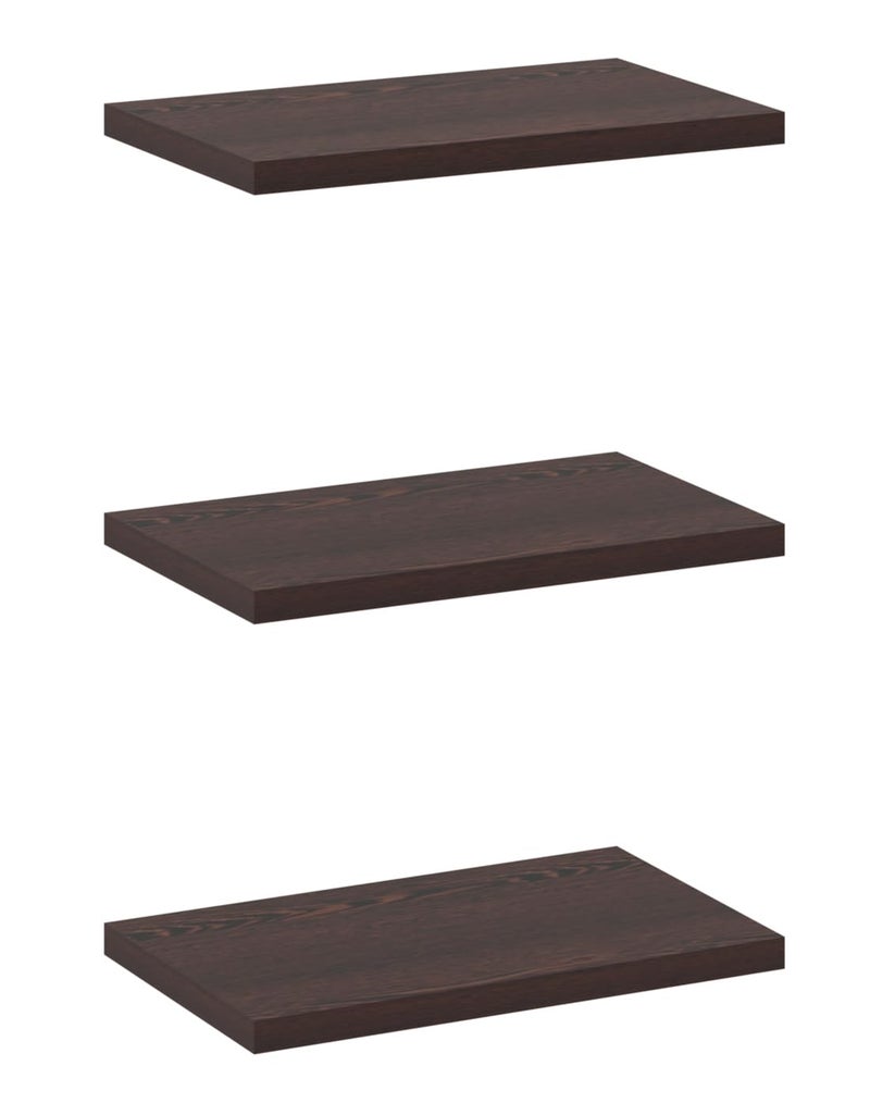 Madhuran MDF Wood Wall Mount Home Decor Shelf Tier 3 (Matte, Wenge) / Multipurpose Bedroom Living Room - Image 1