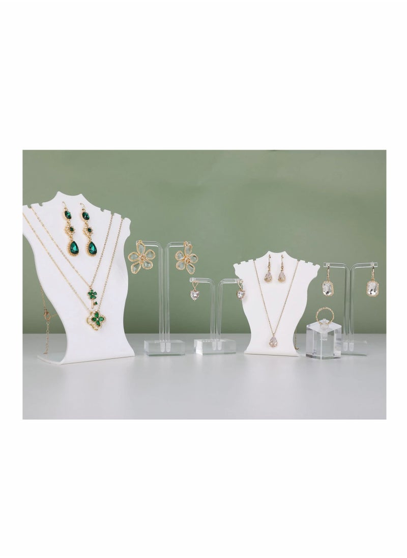 Excefore - Acrylic 3pcs Earring Display Stand Clear Earring Holder Earring Display Photography Props (Acrylic Earring T Stand - 3pcs) - Image 1