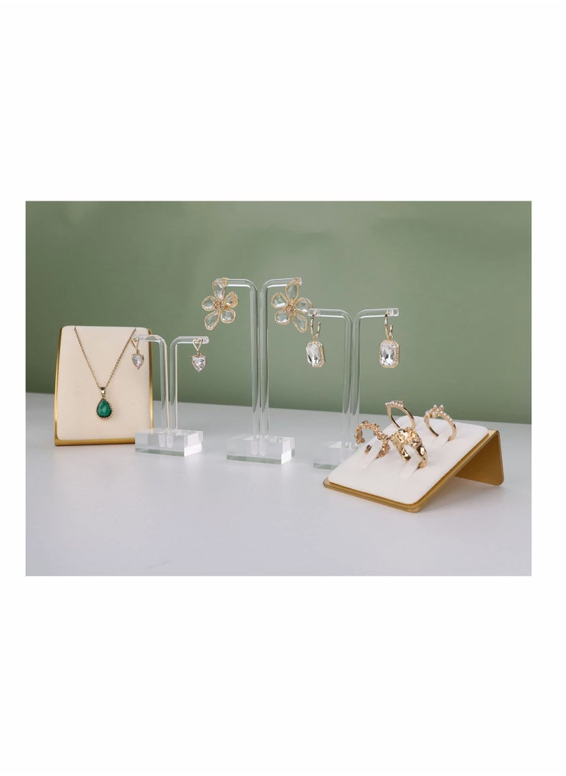 Excefore - Acrylic 3pcs Earring Display Stand Clear Earring Holder Earring Display Photography Props (Acrylic Earring T Stand - 3pcs) - Image 1