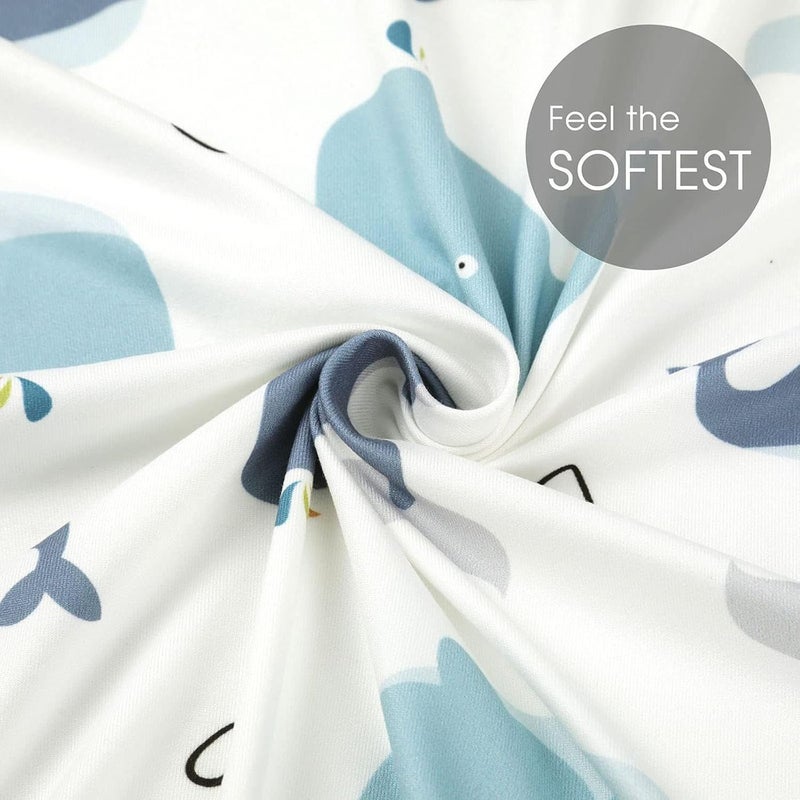 KASTWAVE 2 Pack Moses Basket Fitted Sheets - Breathable Microfibre Muslin Baby Bassinet Sheets - Image 4