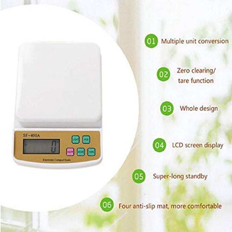 Avenn Avenn Latest Multipurpose Electronic Portable Digital Kitchen Scale LED Screen Weight Machines for KitchenEasy to Use Weighing Scale 10 KG Capacity Device Model 1 - Image 3