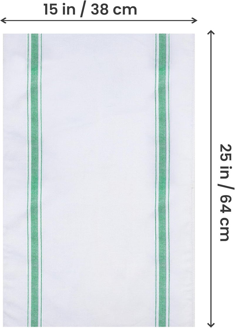 Utopia Towels - 12 Pack Dish Towels - 100% Cotton (38 x 64 cm) Kitchen Towels, Bar Cloth and Tea Towels for Catering, Drying, Cleaning and Washing (Green) - Image 5