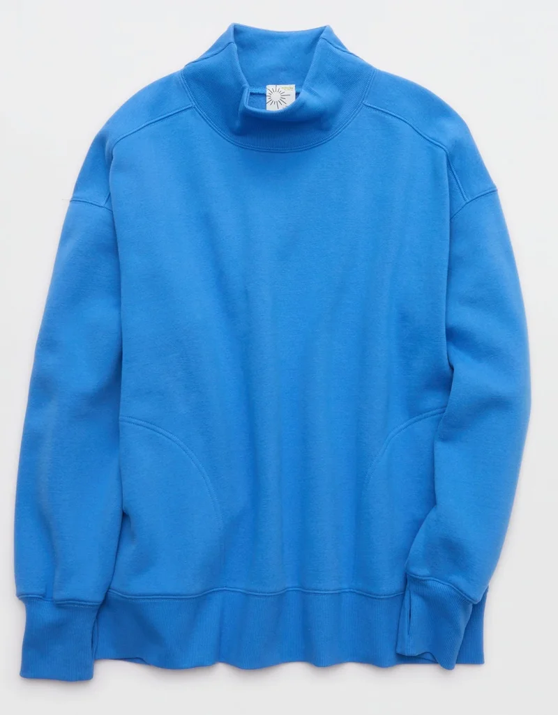 Aerie  OFFLINE By Aerie Cloud Fleece Oversized Mockneck Sweatshirt for Women | Best Price UAE
