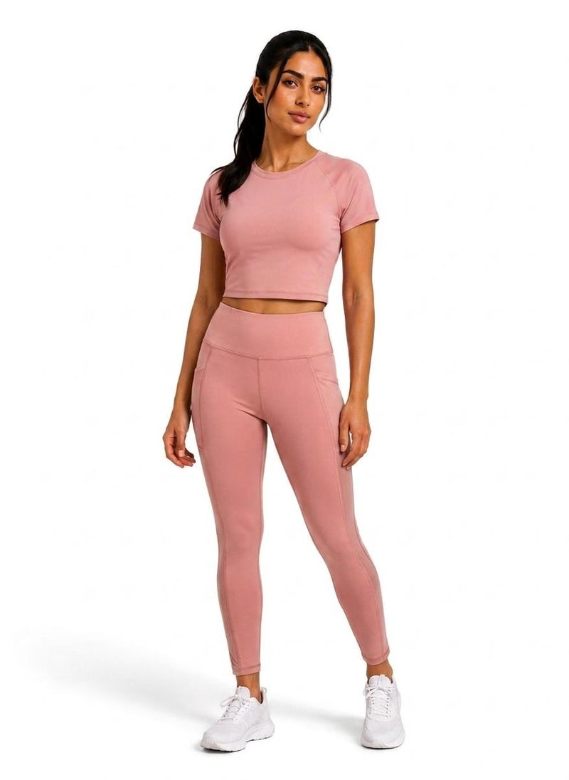 Moveletix Women's Training Leggings Pink Luxe Soft - Image 4