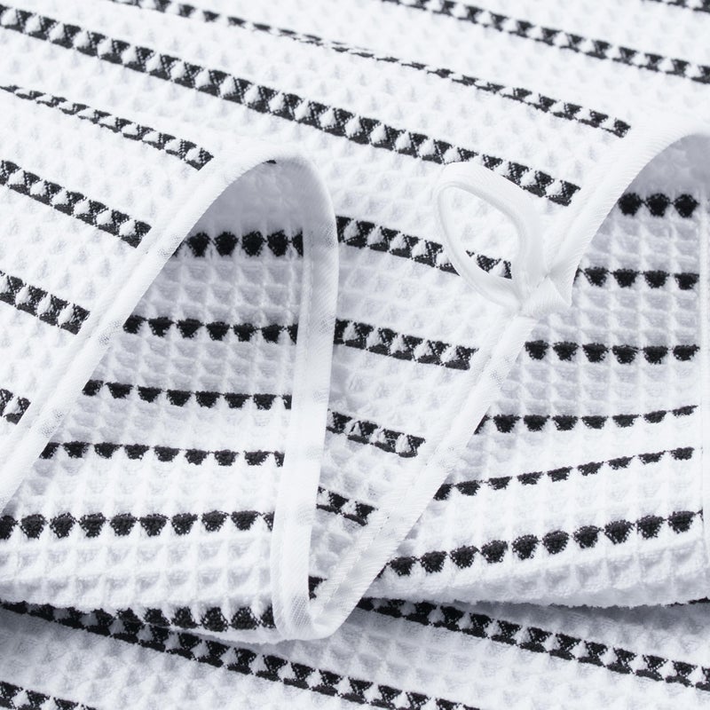 POLYTE 430 GSM Microfiber Oversize Quick Dry Lint Free Bath Towel, 60 x 30 in, 4 Pack (Waffle Weave) - Image 4