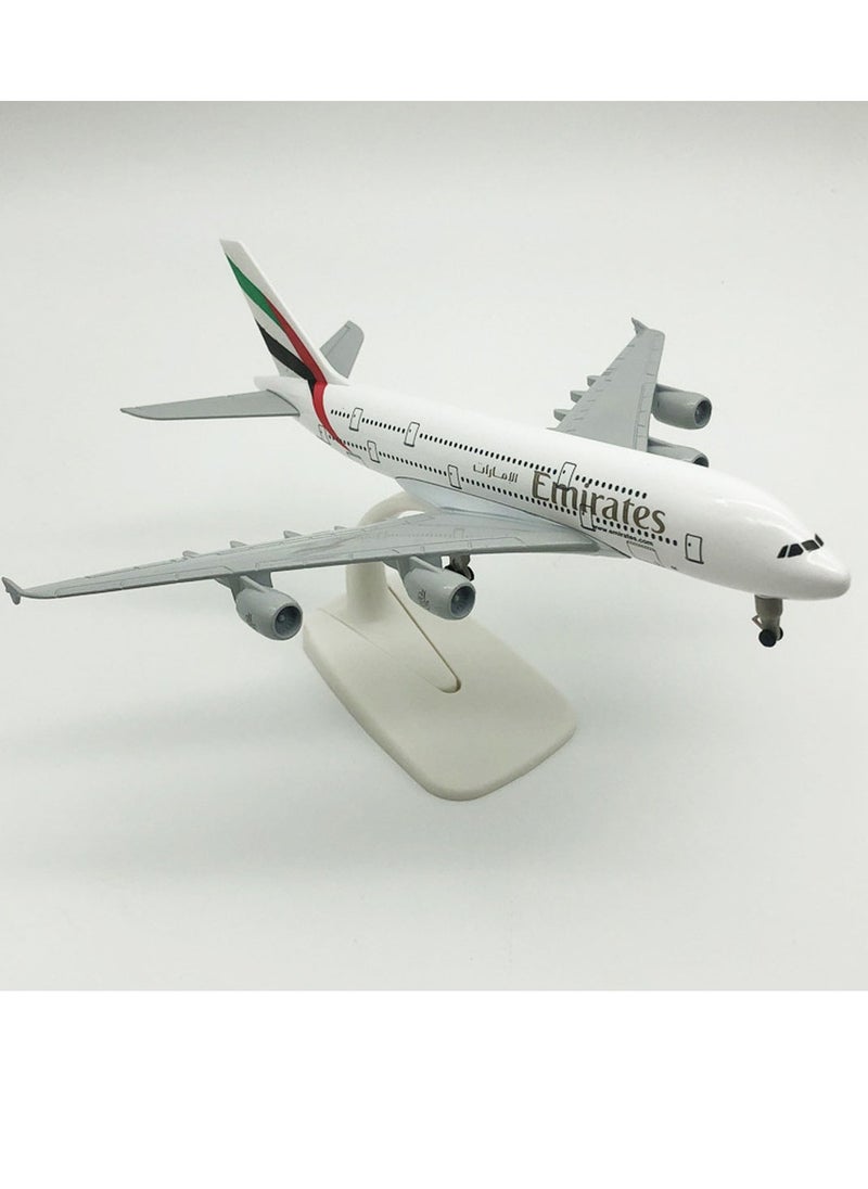 20CM alloy aircraft model Emirates Airbus A380 aircraft model suitable for aircraft enthusiasts as a gift