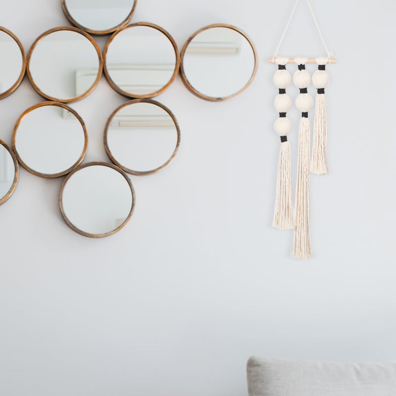 Macrame Wall Hanging: Boho Wall Art Decor - Macrame Tapestry Boho Decoration - Hanging Ornament For Nursery Bedroom Living Room - Image 5