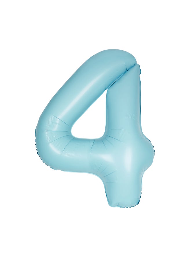 Unique 34" Matte Blue 4 Foil Balloon - Image 1