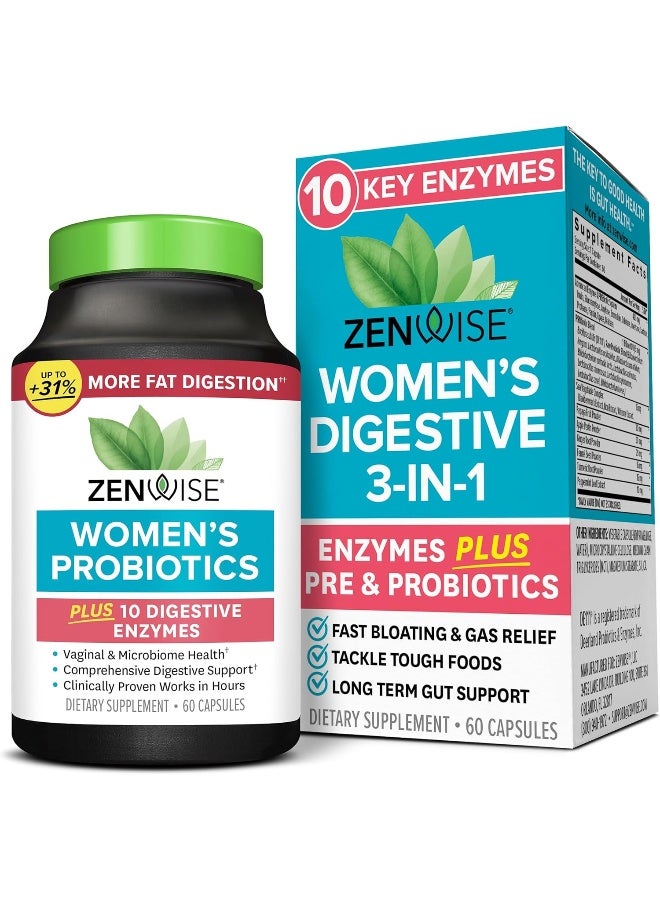 Zenwise Health Women's Probiotics Plus 10 Digestive Enzymes - Image 1