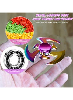 Rightsure Fidget Spinner Toy, Metal Finger Hand Spinner Thor Hammer 2 in 1 Fingertip Gyro Fidget Keychain Infinity Cube Stress Relief Toy Mini Gadget for Stress Relief for 3-12+ Years (B:8PCS)  - Image 4