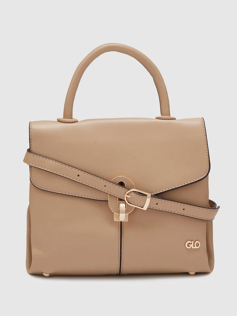 جلو باص حقيبة يد نسائية بلون كاكي سادة كاجوال من جلوبس