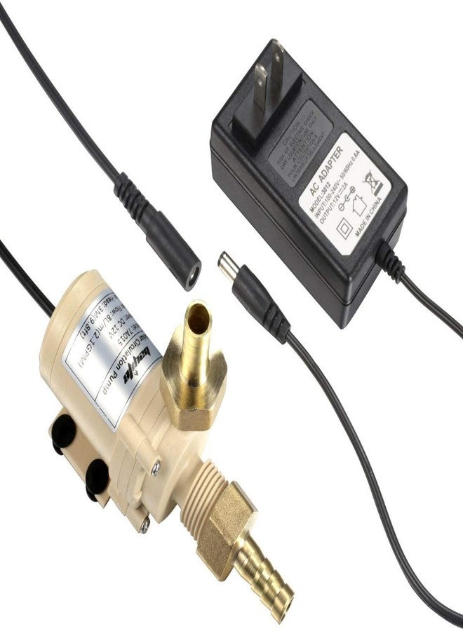 bayite BYT-7A015 DC 12V Solar Hot Water Heater Circulation Pump with DC Power Supply Adapter Low Noise 3M Head 8LPM 2.1GPM - Image 1