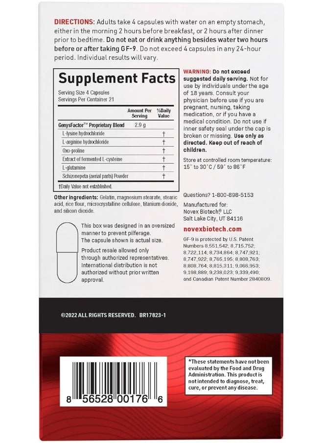 Novex Biotech - Gf-9 – 84 Count - Supplements For Men - Boost Critical Peptide That Supports Energy And Performance, 21-Day Supply - Image 1