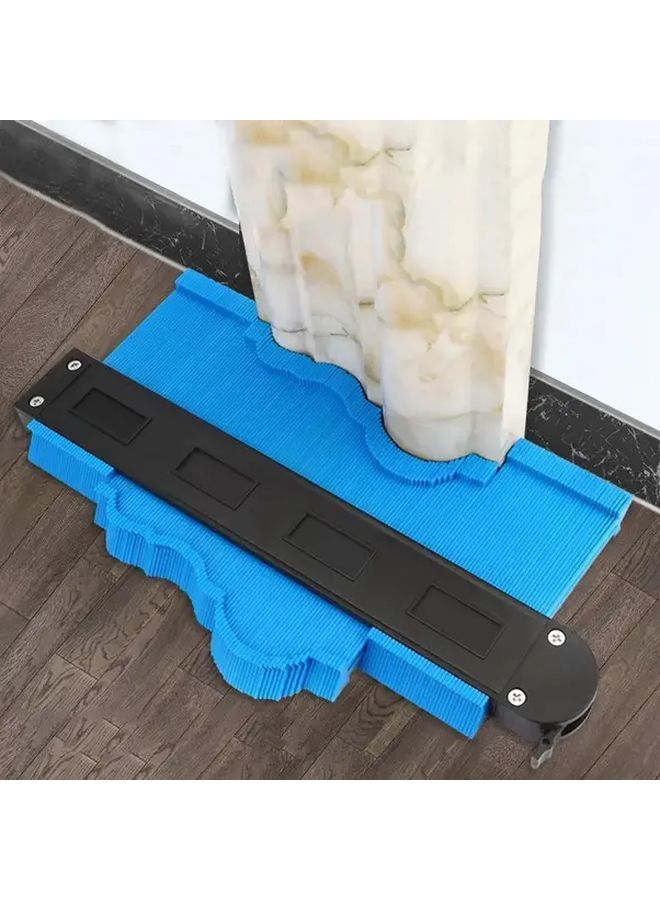 Blue 10 Inch Contour Gauge Precision Woodworking Template Irregular Shape Duplicator - Image 1