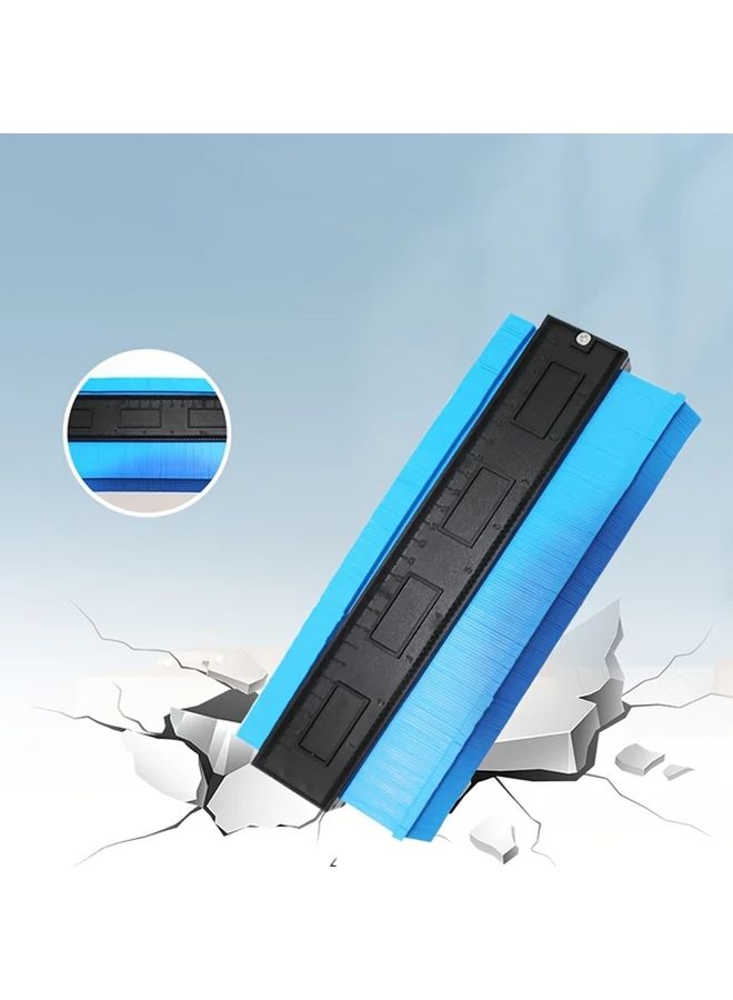 Blue 10 Inch Contour Gauge Precision Woodworking Template Irregular Shape Duplicator - Image 5