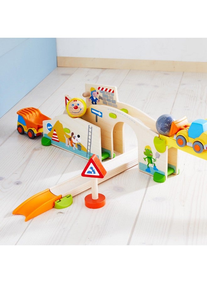 HABA مجموعة HABA Kullerbu في موقع البناء - مجموعة بداية مكونة من 13 قطعة مع 2 مركبة وسقوط كرات مثير - للأعمار من 2 وما فوق - Image 3