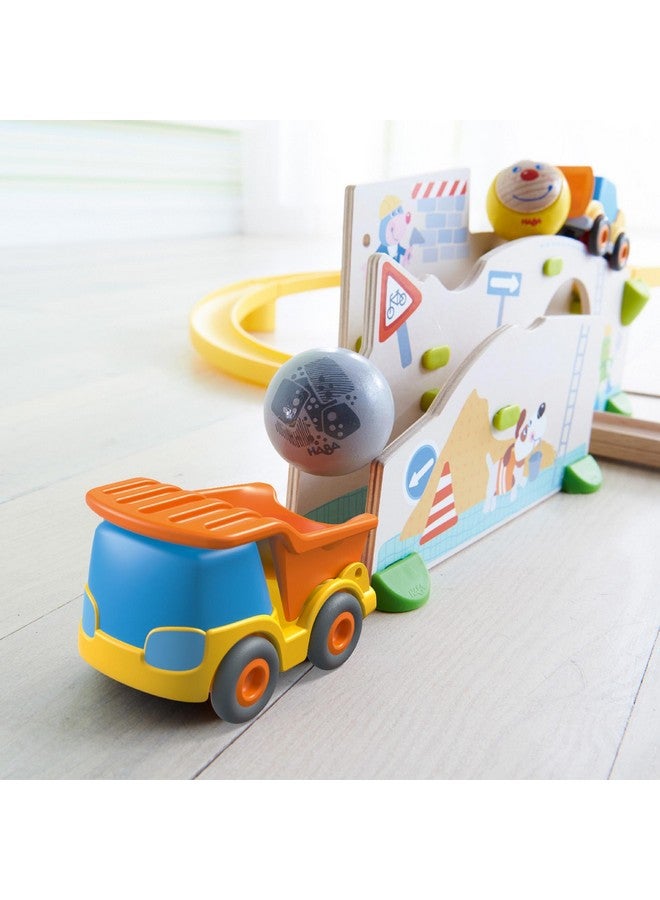 HABA مجموعة HABA Kullerbu في موقع البناء - مجموعة بداية مكونة من 13 قطعة مع 2 مركبة وسقوط كرات مثير - للأعمار من 2 وما فوق - Image 5