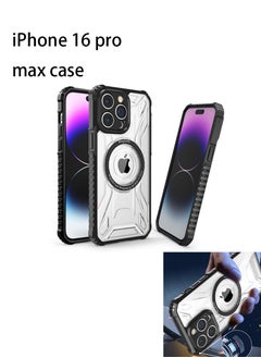 iPhone 16 Pro Max Cyberpunk Style Case Clear, Anti-Slip Texture, Extra Drop Protection, iPhone 16 Pro Max Case Slim Anti-Shock Protection Bumper, Anti-Scratch & Anti-Fingerprint