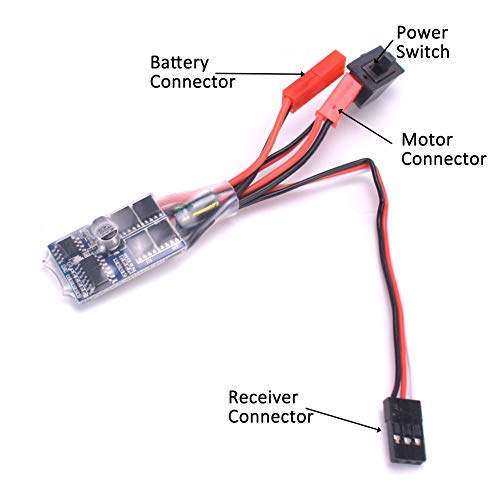 YoungRC RC 30a Brushed ESC Motor Speed Controller for 1/16 18 24 Car and Boat Tank W/o Brake(Pack of 2 Pcs) - Image 2