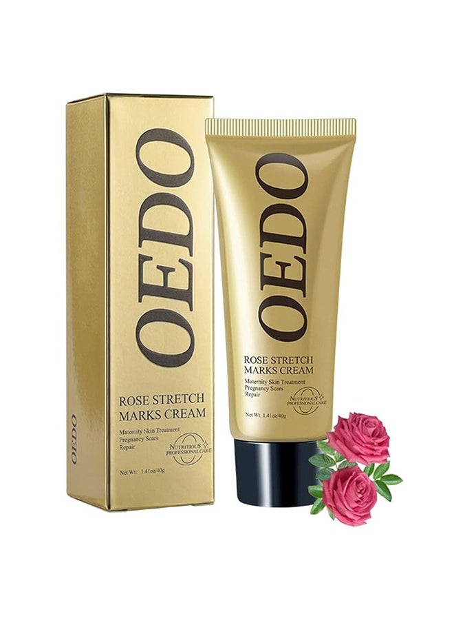 OEDO - Rose Remove Stretch Marks Cream Natural Plant Essence Formula Maternity Skin Treatmentpregnancy Scarsrepair Cream 40g - Image 1