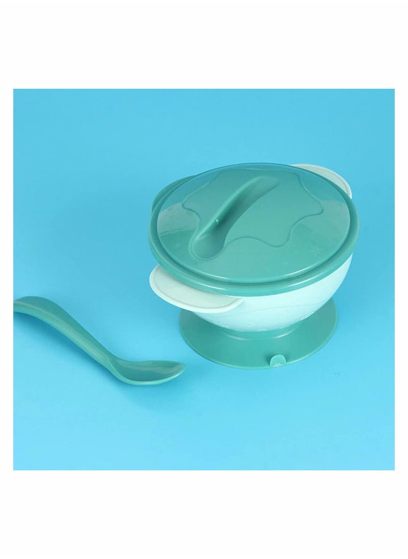 SYOSI - 2 Sets Baby Feeding Bowls Suction Toddler Bowls Portable Dinner Suction Plates Tablewarefor Children Babies Kids (Pink+Green) - Image 1