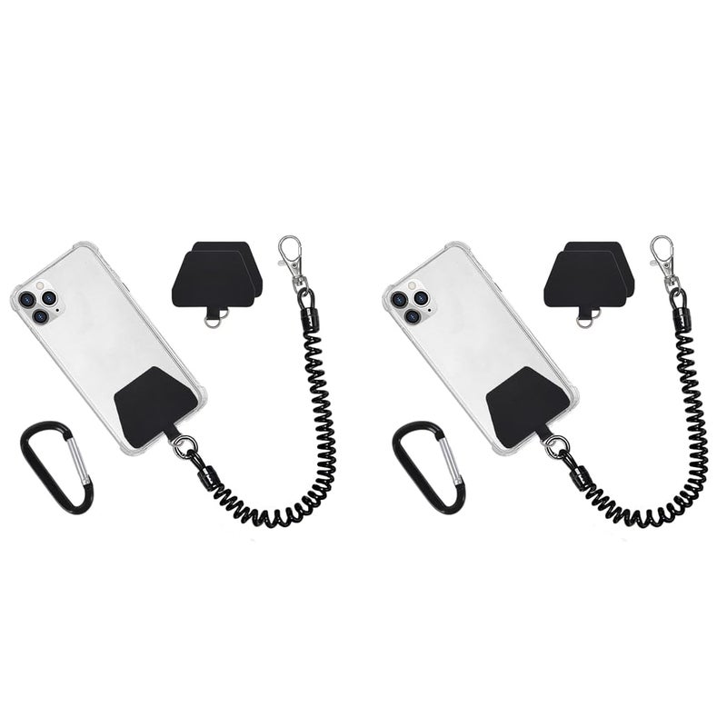 Zeitel ® Phone Lanyard Tether with Patch Universal Stretchy Straps and Phone Case Anchor for Anti-Drop Outdoor Skiing Hiking Cycling Climbing Compatible for Pixel Most Smartphones iPhone Samsung - Image 1