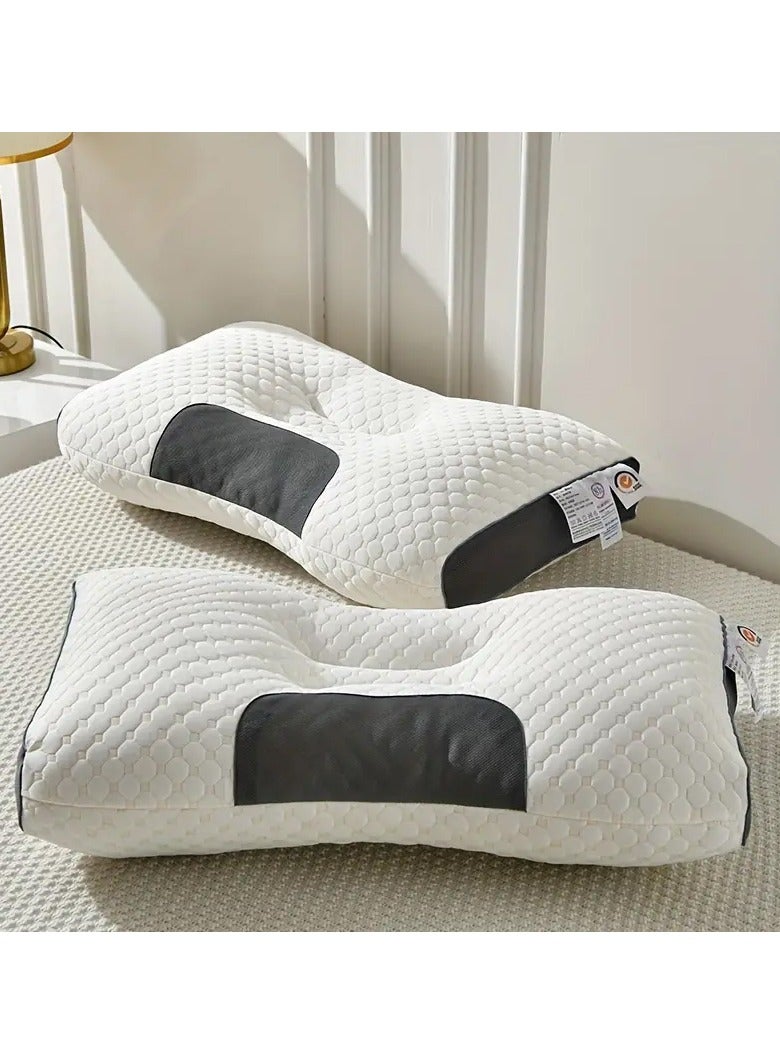 DubaiGallery 1pc Knitted Thin Pillow With Cervical Spine Protection, Pillow Insert For Sleeping Massage, Moisture-absorbing Breathable Antibacterial Home Bedding Pillow For Living Room, Bedroom, Home Decor - Image 3