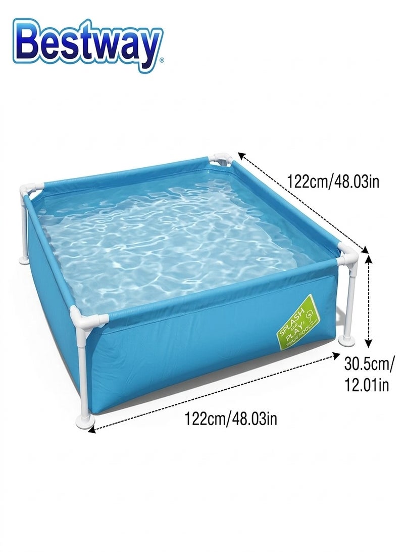 Bestway My First Frame Kids' Pool, Sturdy Metal Frame, 122 x 122 x 30 cm - Suitable for Gardens and Summer Activities - Model 56217 - Image 5