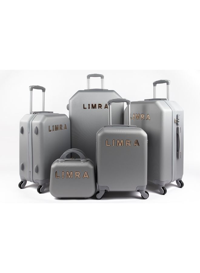 ليمرا طقم شنط سفر مكون من 5 حقائب أمتعة رصاصي - Image 1