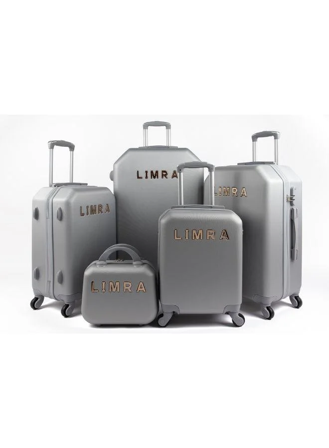 LIMRA luggage trolley bags set of 5 pcs silver