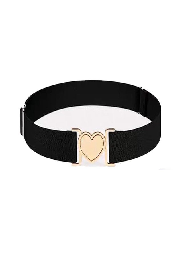 BYERUITE 1 Pack Elastic Belts for Kids, Adjustable Girls' Belts, Boys Girls Stretch Belt (Black) - Image 1