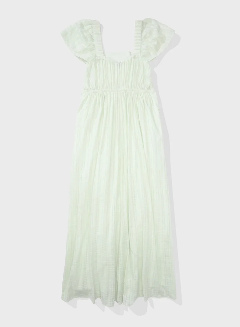 American Eagle Flute Sleeve Tiered Dress