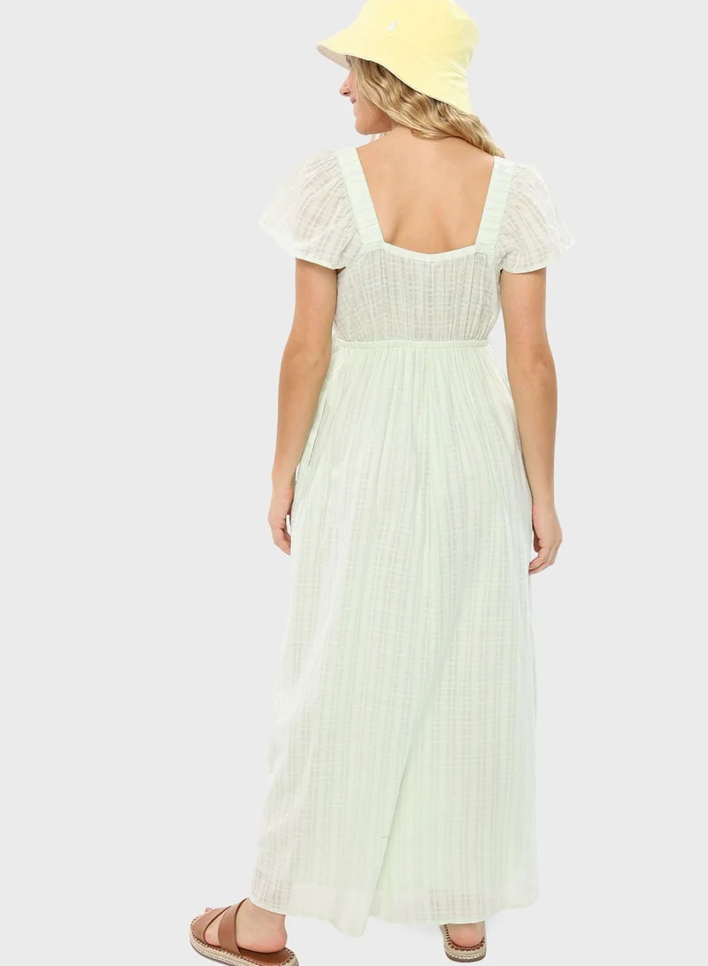 American Eagle Flute Sleeve Tiered Dress