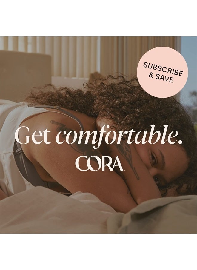 cora - Ultra Thin Organic Bladder Liners | Incontinence & Postpartum Pads for Women | Panty Liners for Bladder Leaks | Breathable Cotton (72 Long Liners) - Image 1