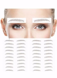 Generic Eyebrow Tattoo Stickers Waterproof Transfers Stickers Peel Off 6D Sticker Nature False Eyebrows Hair-Like Long Lasting for Woman Makeup Tool 20 Pairs Black  - Image 1