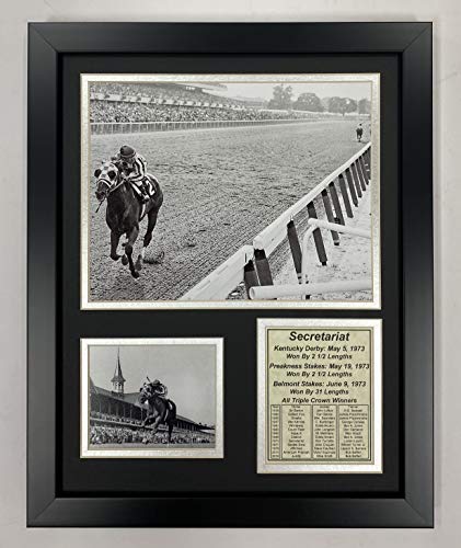 Legends Never Die Championsip Racehorse Collectible Memorabilia | Triple Crown Racehorses | Framed Photo Collages | 12"x15" (Secretariat) - Image 3