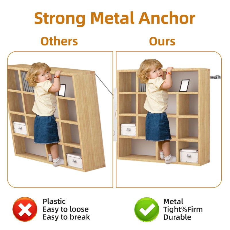 ChenYu Furniture Anchors(10set) for Baby proofing and Furniture Wall Anchor, Wall Anchors for Baby proofing cabinets, Anti tip Furniture Straps, Safety Essentials for Home - Image 3