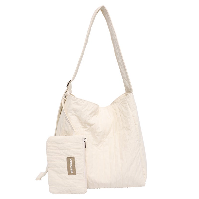 Korean Style Bucket Bag 2026 New Large Capacity Nylon Crossbody Bag for Women - Image 5