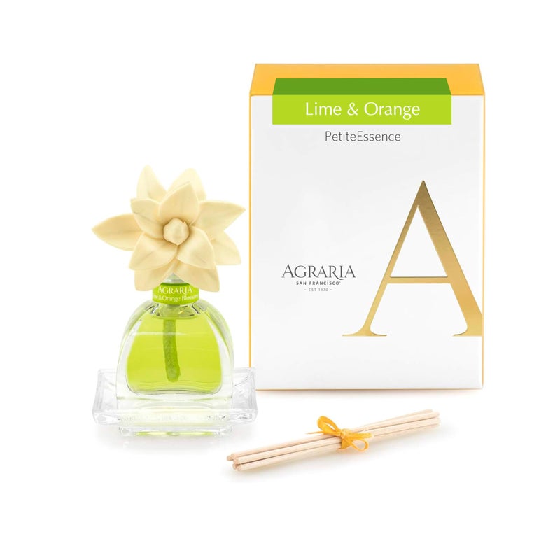 AGRARIA PetiteEssence Flower and Reed Diffuser Set Hand Crafted Sola Flower Botanical Home Fragrance Set Scented Oil Gift for All Occasions