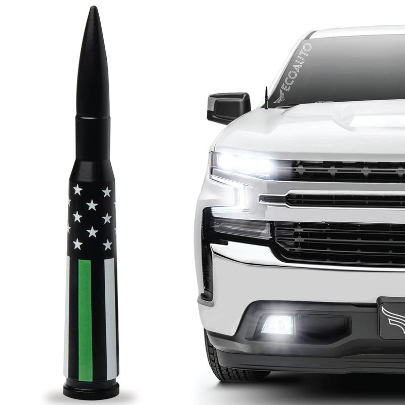 Ecoauto Car Antenna Topper Fits All Chevy & Gmc Truck Model Years - Radio Antenna Topper For Truck Made With Military Grade Aluminum - Anti Chip & Anti Theft Design (Freedom) - Image 1