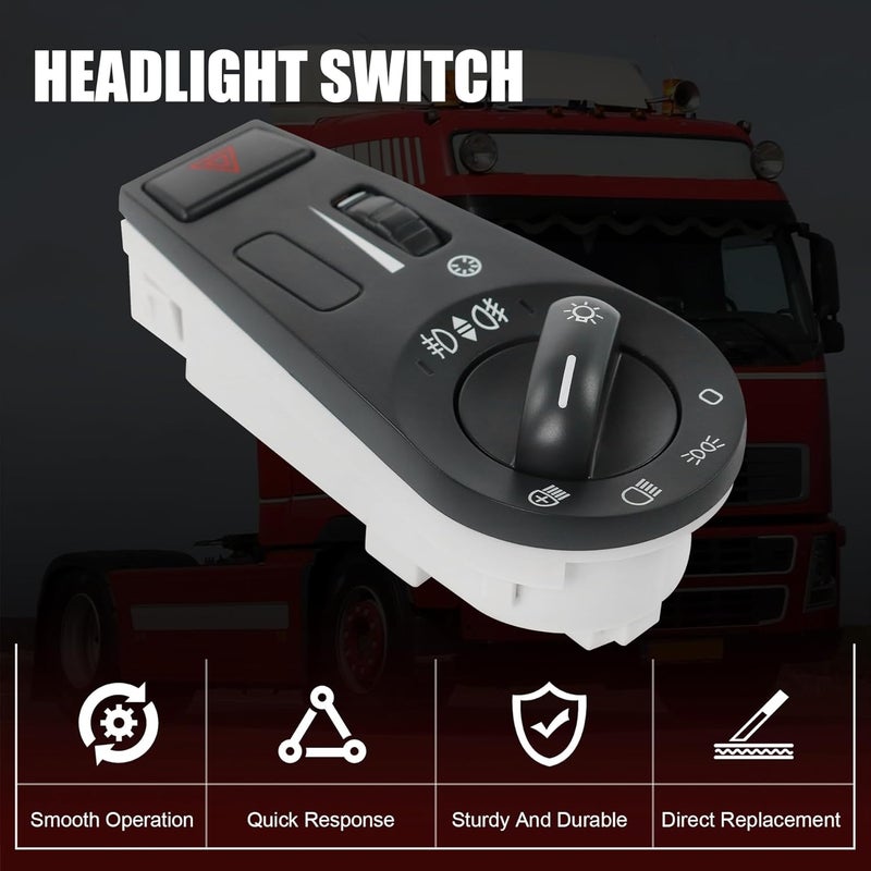 JDMSPEED New Head Light Headlight Lamp Switch Front 20942844 Replacement for Volvo Truck FH12 FM VNL - Image 5