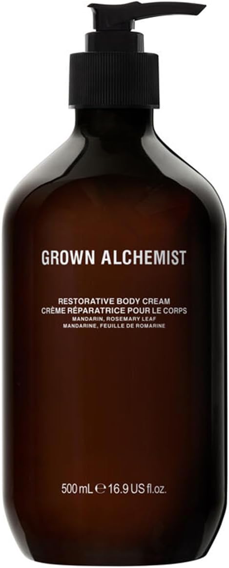 Grown Alchemist Restorative Body Cream Mandarin Rosemary Leaf Bioactive Natural Body Skin Care Deeply Hydrating Moisturiser Sooth Dry Skin Firming Tightening Lotion 500 ml Pump