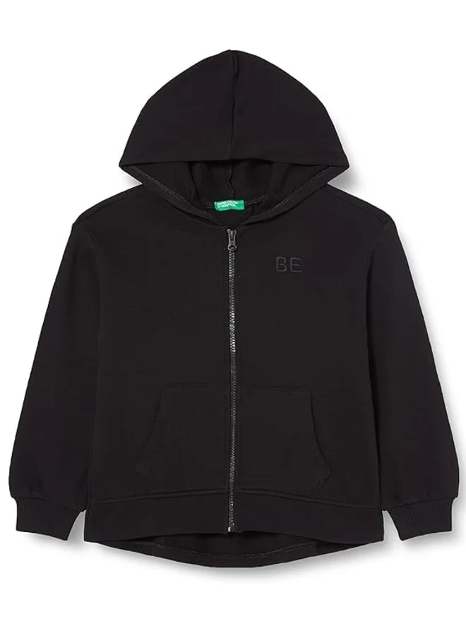 يونايتد كولورز أوف بينتيون Zip-Up Sweatshirt With "Be" Embroidery