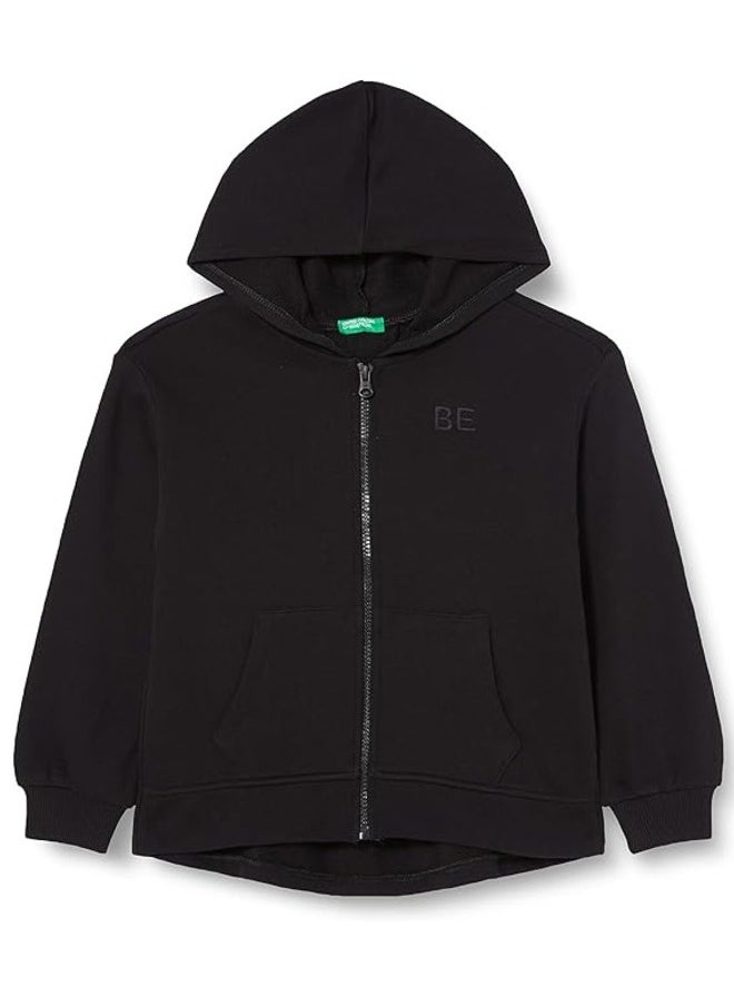 UNITED COLORS OF BENETTON Zip-Up Sweatshirt With "Be" Embroidery  - Image 1