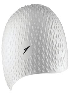 speedo Bubble Swimming Cap White 